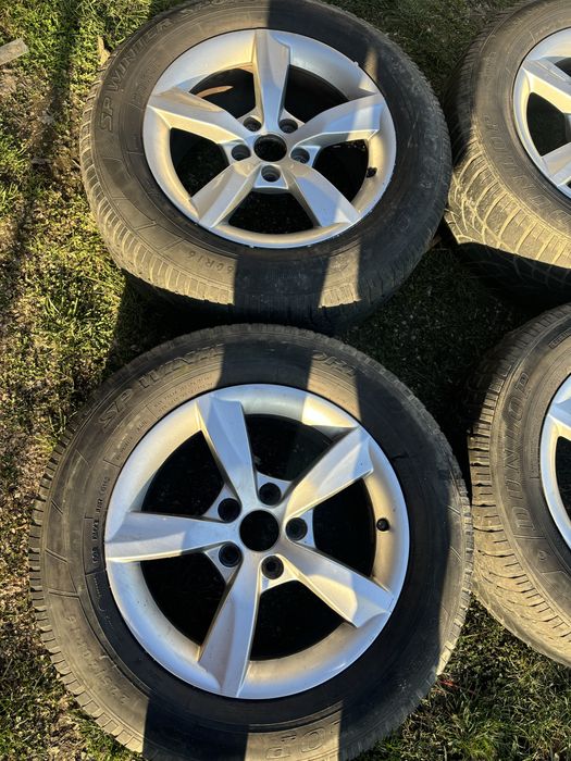 Set 4 jante aliaj 16 cu anvelope Dunlop 225/60 R16