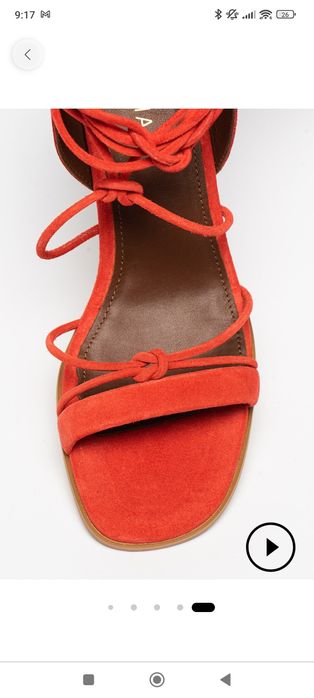 Alohas- велурени сандали Sophie с каишки