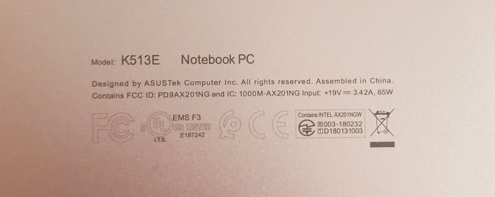 Лаптоп Asus K513E 512gb SSD/16ram Intel core i5 1135g7