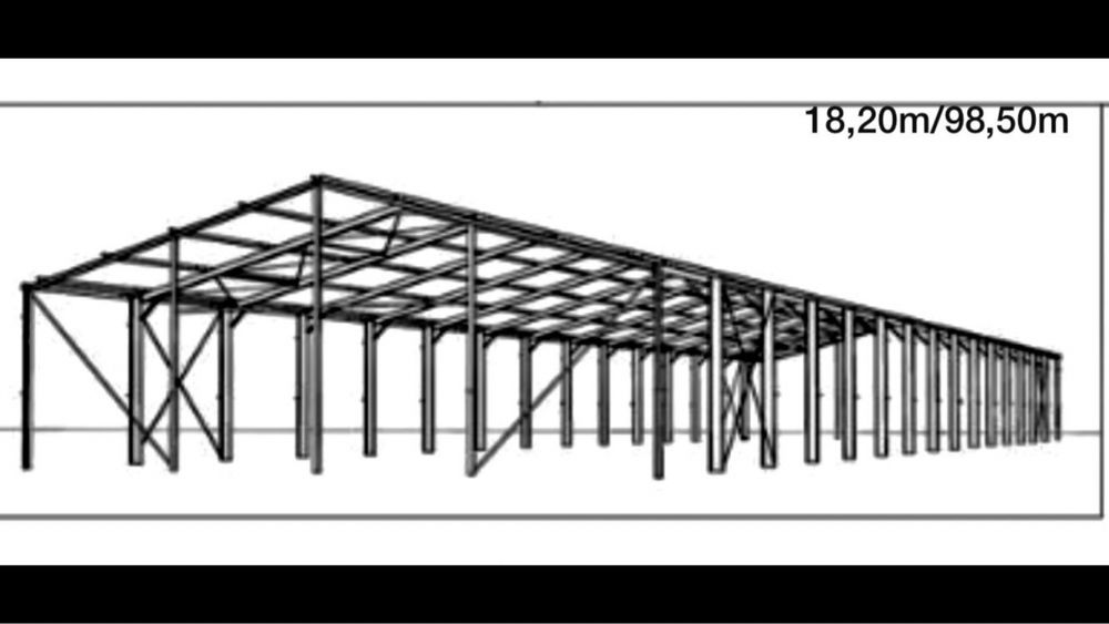 Hala metalica ZINCATĂ.  ( second hand )1800 mp(pretabila SALA EVENIMEN