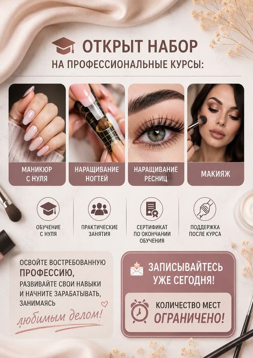 Обучение наращивание ресниц ногтей