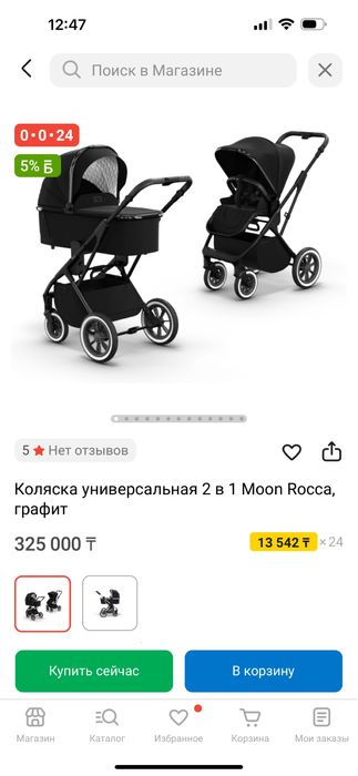 Коляска Moon Rocca 2 в 1