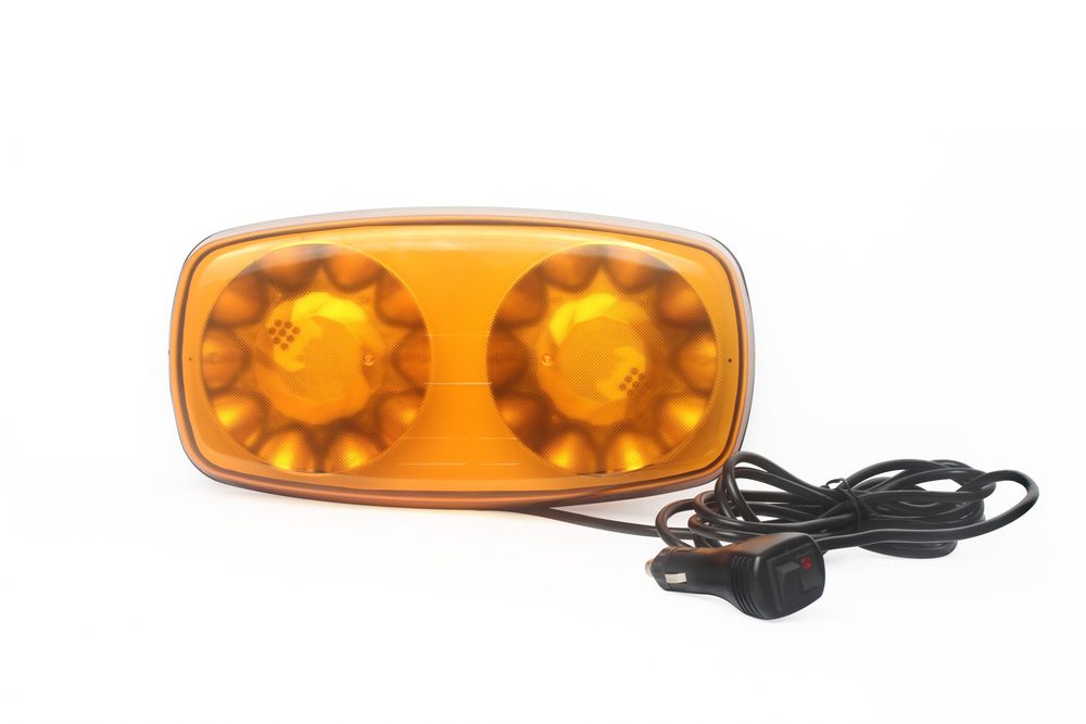 Оранжева Led Аварийна Сигнална Лампа Маяк Буркан с Магнит 35W За П...