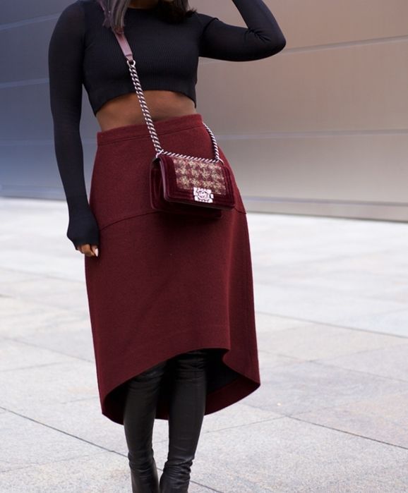 Cos пола ефектна 100%вьлна , бургунд, р34-36С