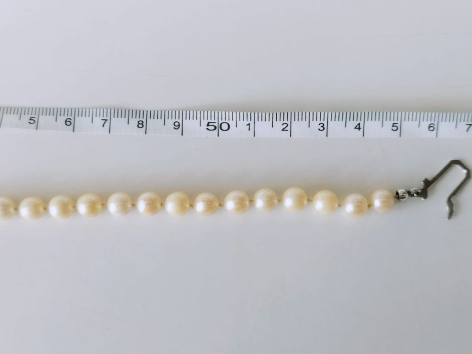 Vechi colier perle naturale cultura,inchizatoare aur 14K 585 JKa,copii