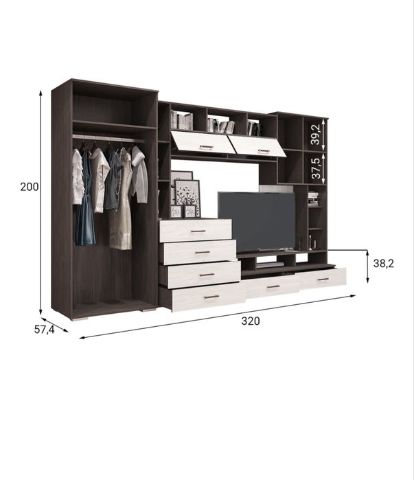Стенка Euromebel «Коста NEW»