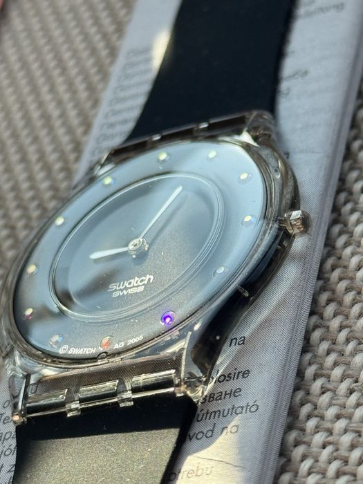 Ceas dama Swatch Skin Black Glamour SFK275D Full box & papers