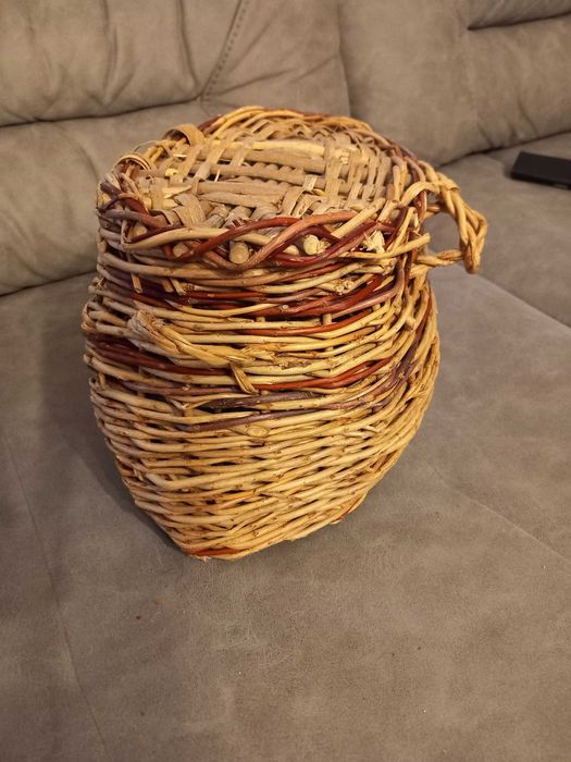 Ръчно плетена кошница от ракита – нова