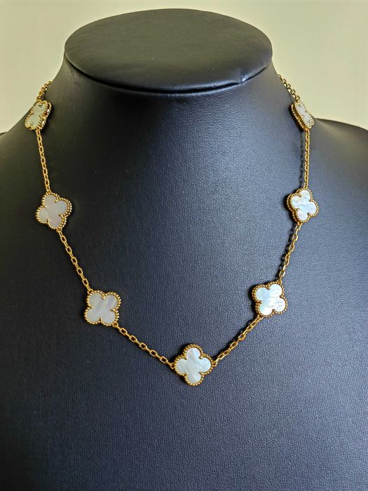 Дамско колие с 10 детелини от бял седеф, Van Cleef & Arpels VCA