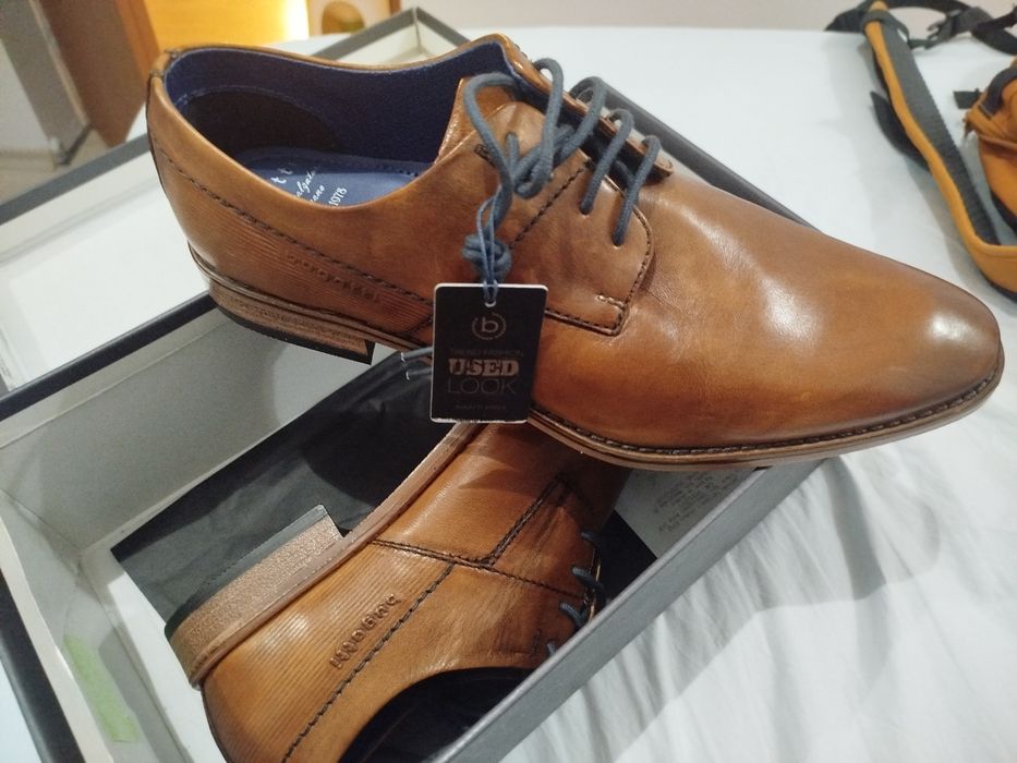 Официални кожени мъжки обувки естествена кожа