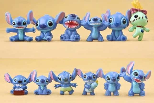 Голям Комплект Фигурки Лило и Стич, 12 броя Фигурки Stitch за торта