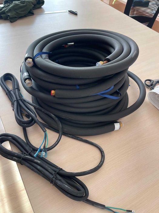 Kit NOU montaj pompă de căldură 12.000 BTU – traseu frigorific și cabluri, am 4 set-uri, numai 100 lei un set
