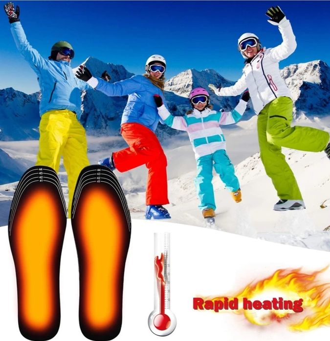 Стельки для обуви с подогревом от USB, теплые стельки, коврик для носк