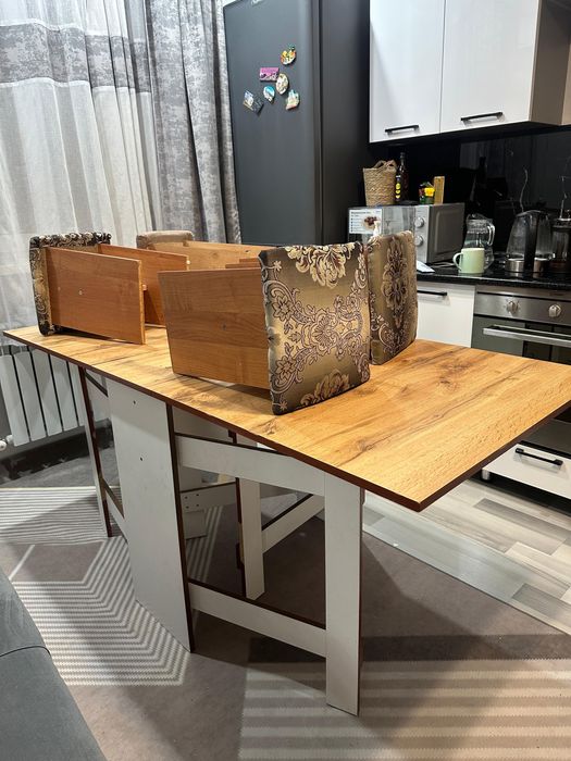 Стол складной со стульями(4), 170х80