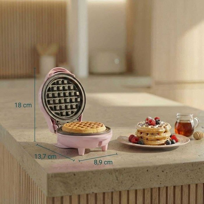 Мини гофретник Bestron 550W Незалепващо покритие Хладна на допир дръжк