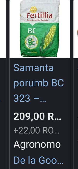 Sămânță porumb si soia