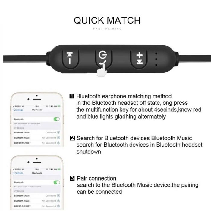 Спортни Магнитни Bluetooth Слушалки за Бягане 5.0