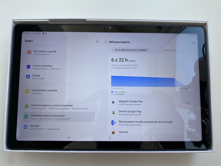 Tableta Samsung Galaxy Tab A7 (SM-T500) 32GB Wi-Fi – Pachet Complet, Ca Nouă