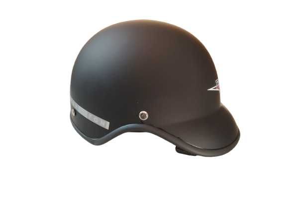 Каска за мотор Тип канче Черна Мат/Лак