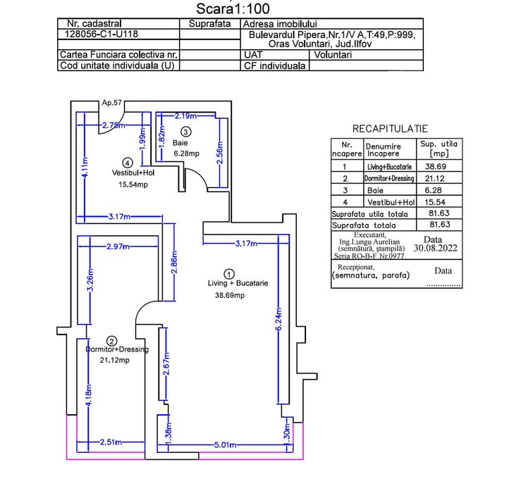 Apartament 2 camere 81 mp, Ivory Residence Pipera, mobilat, proprietar