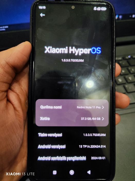 Redmi Note 11 Pro 4G 6/64 GB qora