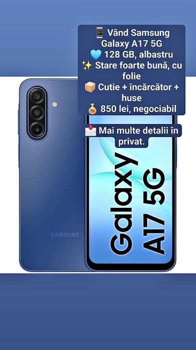 Samsung Galaxy A17 5G, 128GB - Ca Nou + Huse Cadou