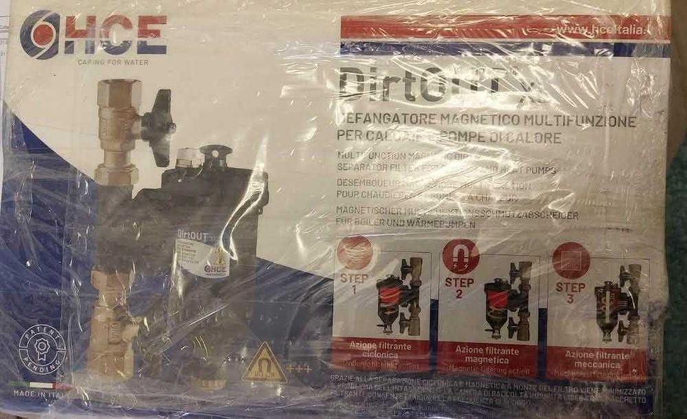 Filtru separator magnetic centrale termice și pompe de căldură 1” HCE