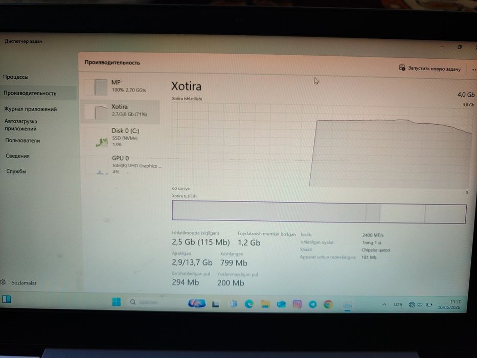 Officnoy Noutbook sotiladi holati tiniq