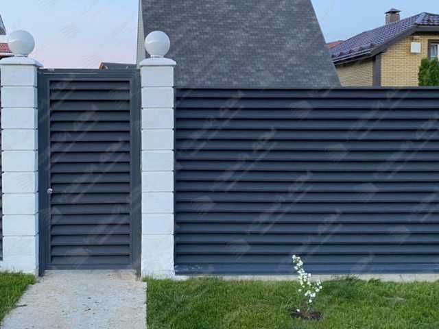 Забор жалюзи горизонтальный