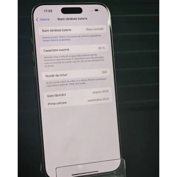 Telefon Apple iPhone 16 Pro Max 256 GB Natural Titanium, Cod 118453