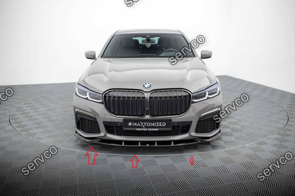 Pachet Set Splitter Exterior Lip Prelungiri Body kit tuning Bmw Seria 7 Long M-Pack G12 2019-2022 v14 - Maxton Design