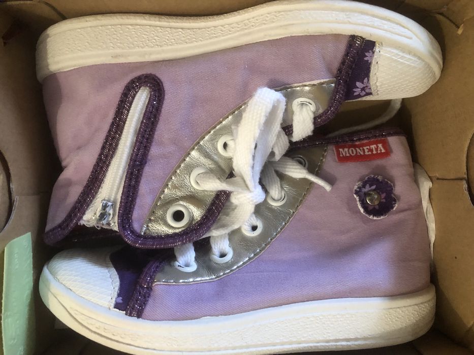 Летни платнени кецове, момиче, цип/връзки - 27ном