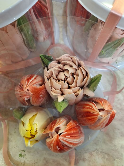 Зефирные цветы ,комплимент гостям