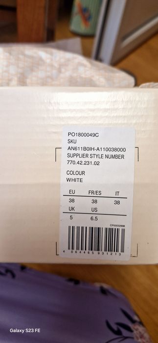 Pantofi cu platforma albi mar 38