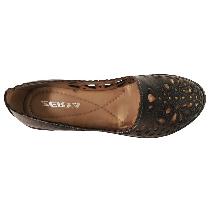 SHOETIQUE.RO Balerini dama talpa ortopedica piele naturala decupata