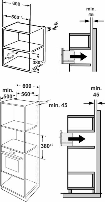 Микровълнова за вграждане Privileg AG820B8Q 20л ;грил; 800вата