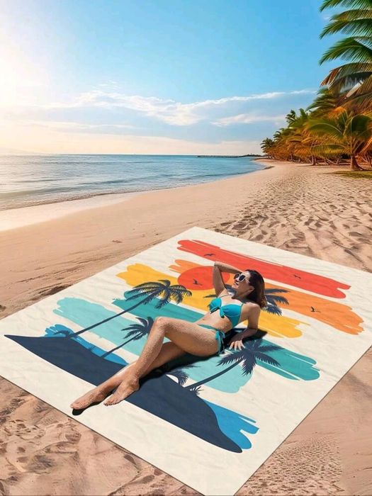 Prosop impermeabil plaja/picnic mare 235x300 cm, nou