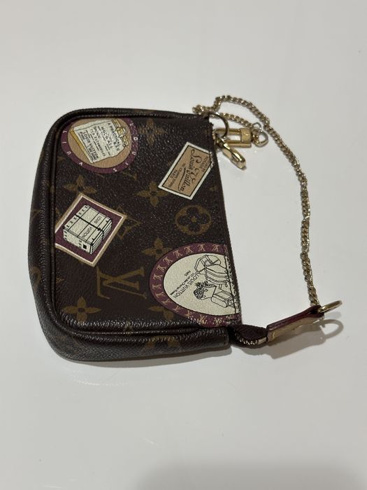 Дамска мини чантичка-несесер Louis Vuitton Mini Pochette Accessoires Monogram Trunks