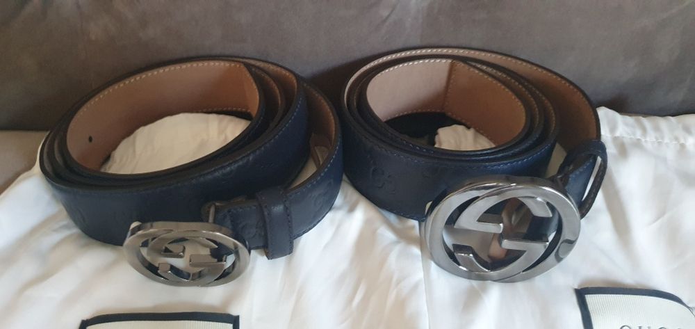 Curea gucci piele naturala bleumarin