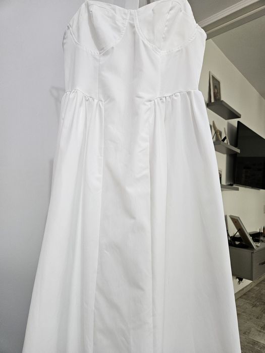 Rochie midi alba de vara