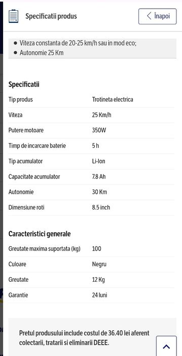 Trotineta electrica
