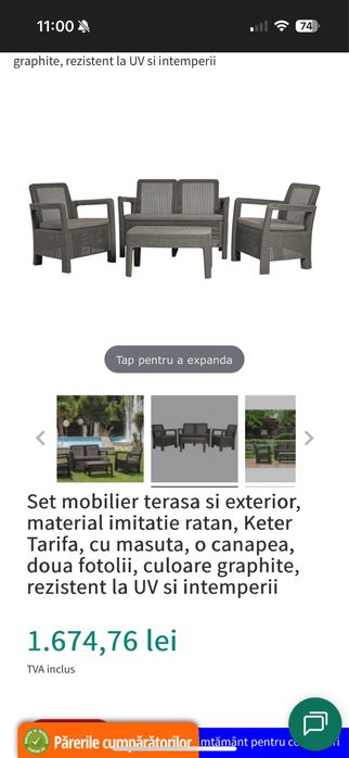 Set mobilier pentru gradina