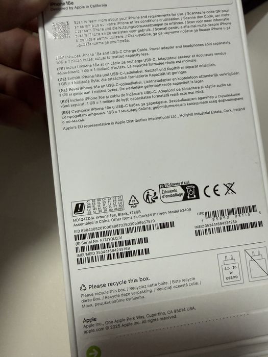 Iphone 16e 128gb black