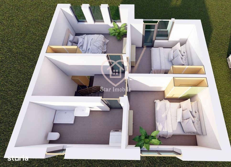 Apartament 4 Camere 2 Bai Gradina Pacurari Mall Moldova