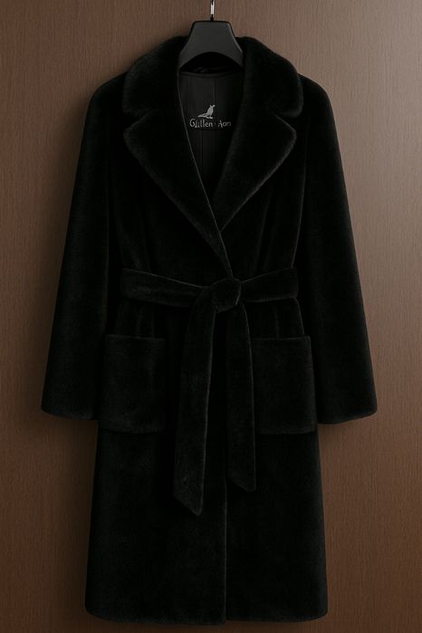 Шуба стриженная черная