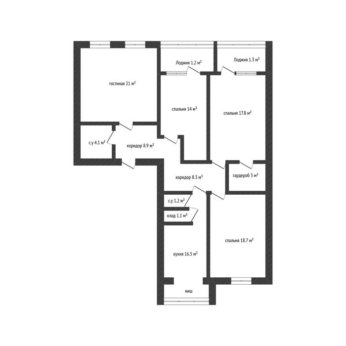 Продажа 4-комнатной квартиры Центр