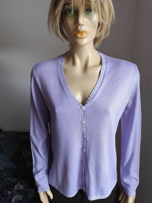 Bluza din tricot de matase naturala lila  CXD-masura 40-42-Noua!