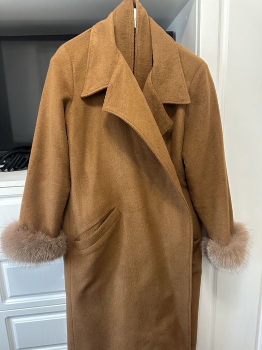 Palton Stofa Lana Blana Naturala