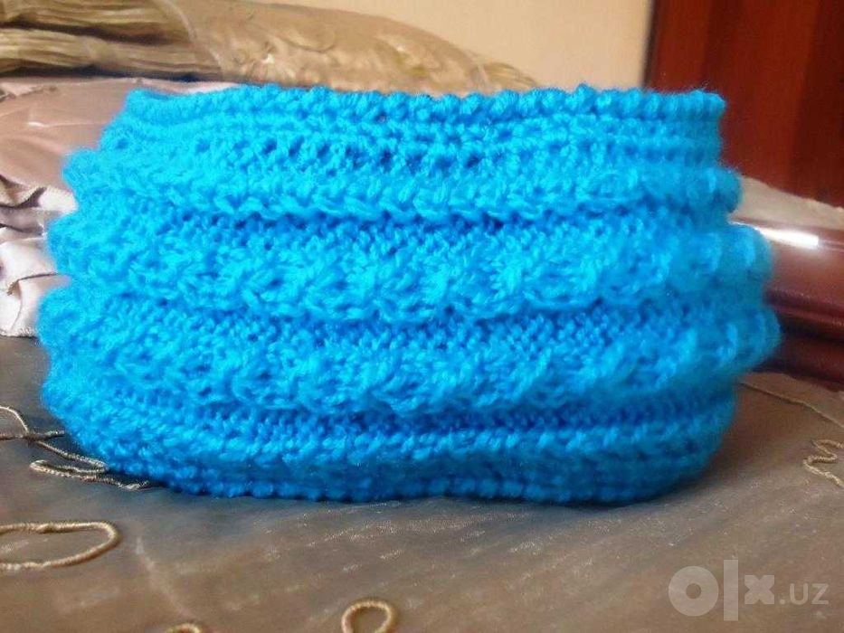 Вязаная повязка на голову девочкам и снуд мальчикам