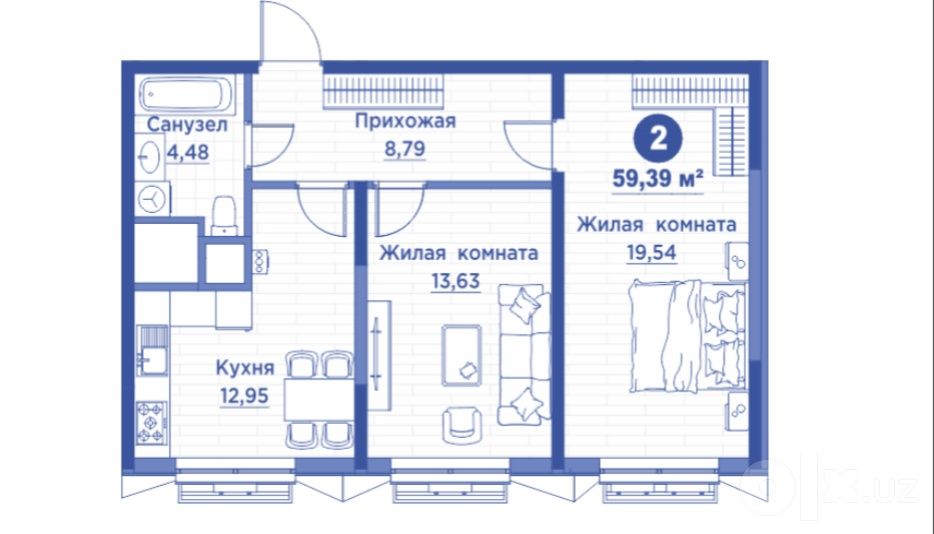 Regnum Plaza 60м2 вид во двор
